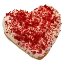 Cheese Red Velvet Filled Doughnut Heart - دونتس فيلد تشيز ريد فيلفت قلب